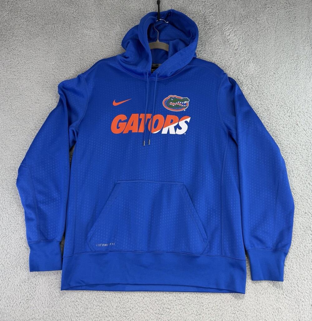 Nike Florida Gators Player-Issued Therma-Fit Spellout Logo Hoodie Men's Large